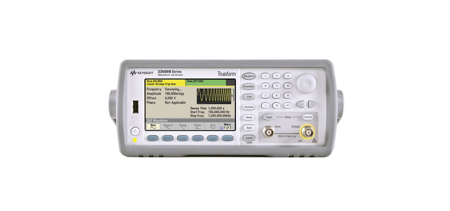 Keysight Technologies 33521B Function Generator, 1μHz Min, 30MHz Max, FM Modulation, Variable Sweep