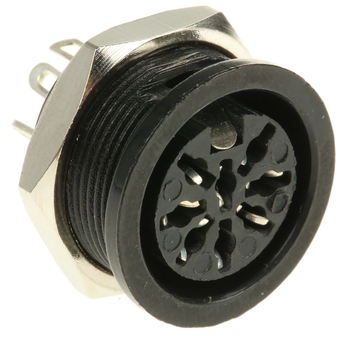 RS PRO 8 Pole Din Socket, 4A, 100 V ac, Female, Panel Mount