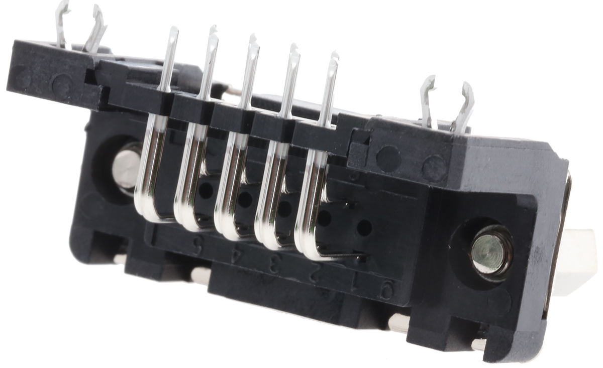 HARTING D-Sub Standard 9 Way Right Angle Through Hole D-sub Connector Socket, 2.54mm Pitch, with 4-40 UNC Female