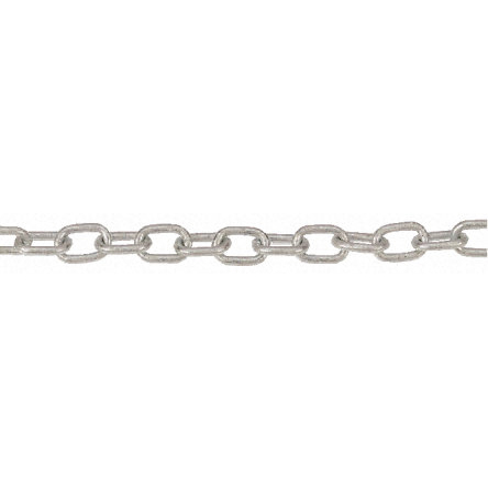 RS PRO Galvanised Steel Chain, 10m Length, 135 kg Lifting Load