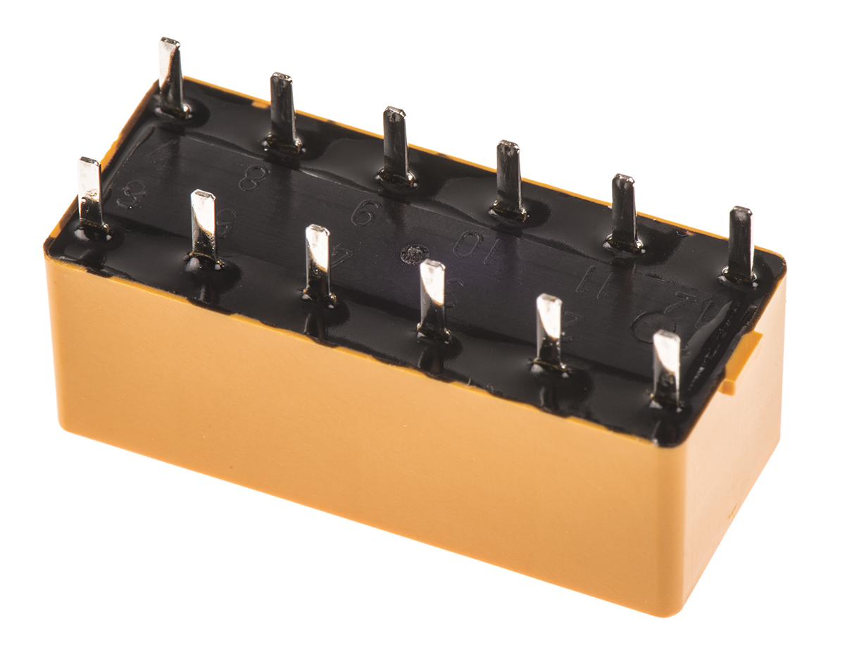 Panasonic PCB Mount Power Relay, 12V dc Coil, 4A Switching Current, DPDT