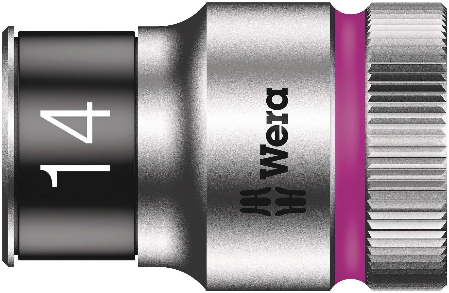 Wera 1/2 in Drive 14mm Standard Socket, 6 point, 37 mm Overall Length
