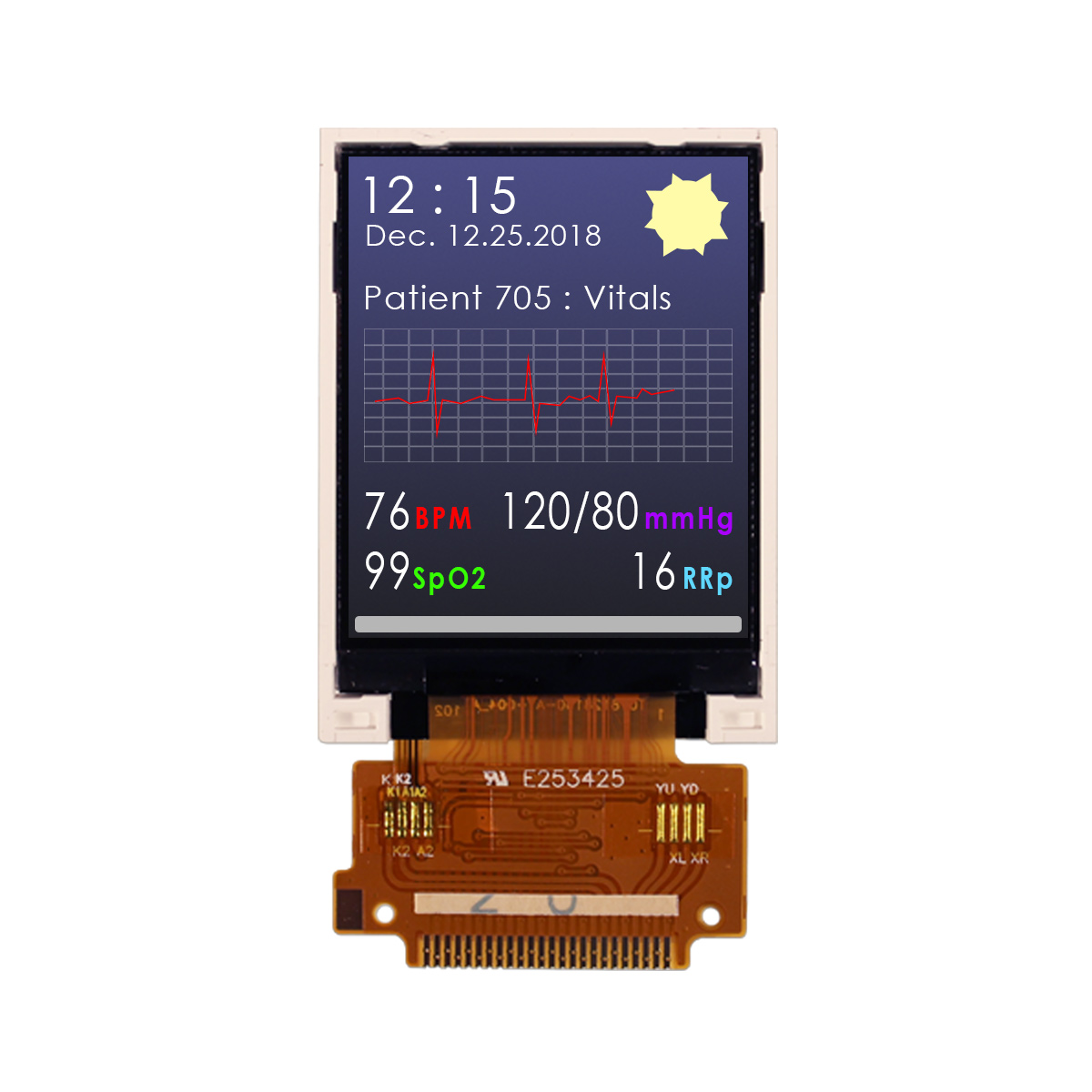 NEWHAVEN DISPLAY INTERNATIONAL NHD-1.8-128160EF-CTXI# TFT LCD Display Module, 1.8in, 128 x 160pixels