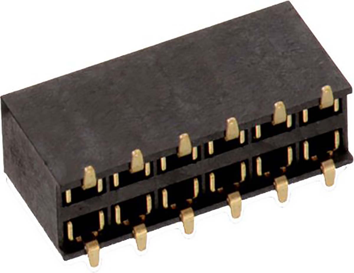 Wurth Elektronik WR-PHD Series Straight Surface Mount PCB Socket, 40-Contact, 2-Row, 2.54 Pitch, SMT Termination