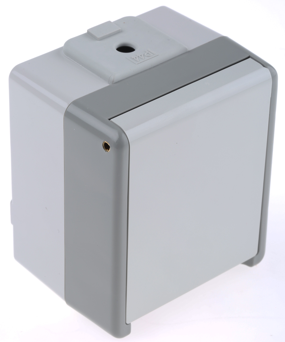 Siemens DELTA Grey 1 Gang Plug Socket, 10A, Type E - French, Outdoor Use