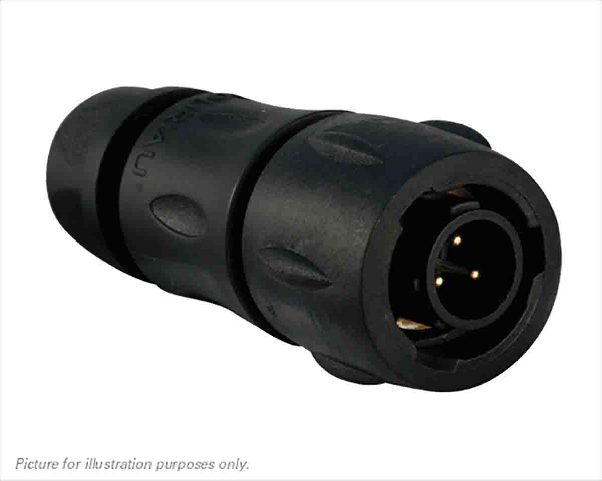 Souriau Sunbank by Eaton Circular Connector, 3 Contacts, Cable, Standard Connector, Socket, Male, IP68, IP69K, UTS