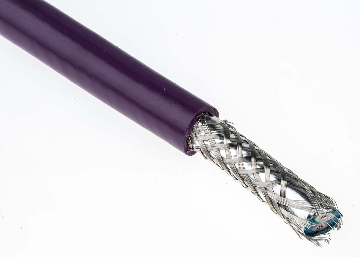 Alpha Wire Alpha Essentials Data & Bus Cable Series Data Cable, 1 Pairs, 2 Cores, 0.35 mm², Screened, 22 AWG, 30m, Foil