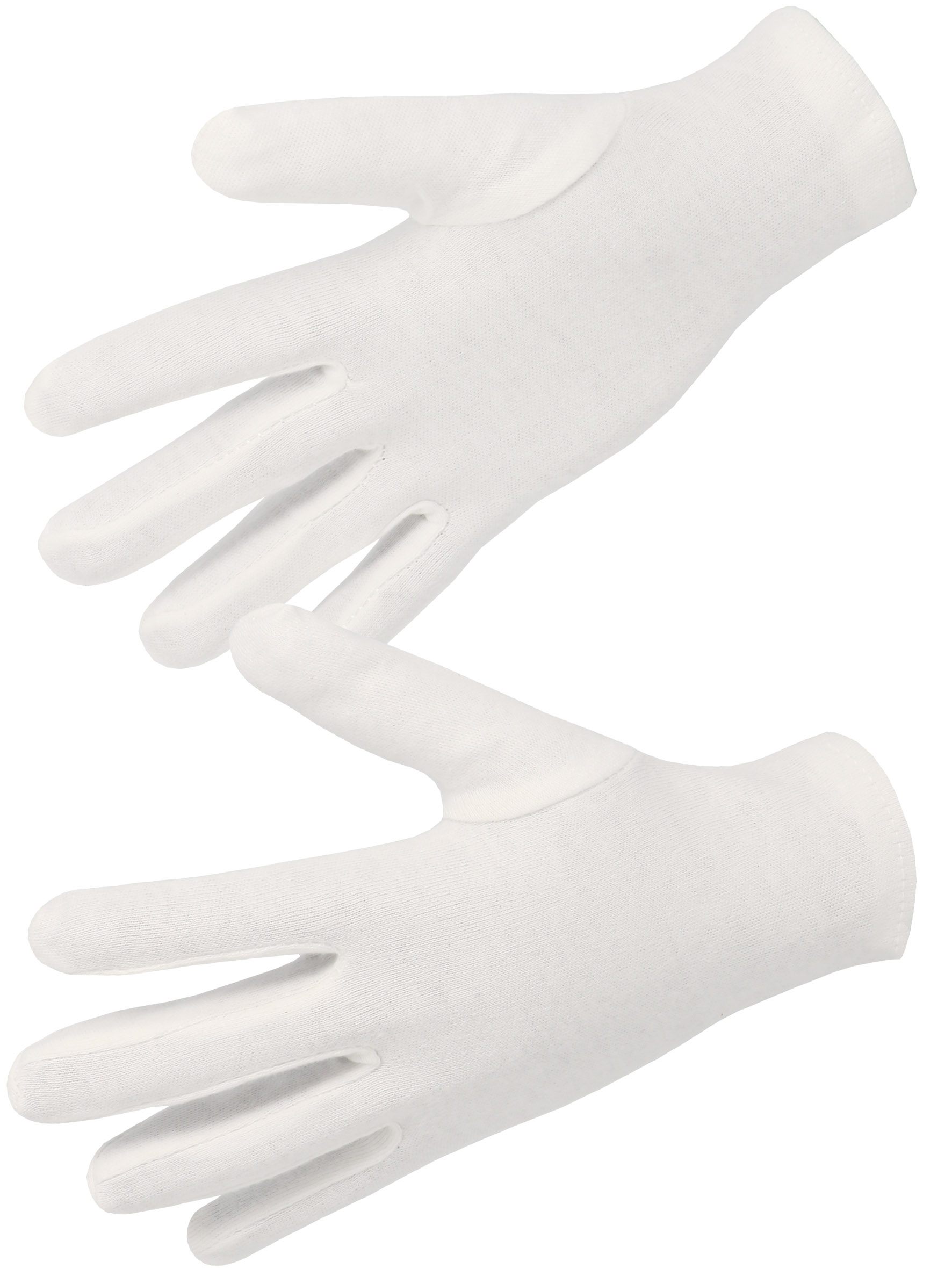 SINGER SAFETY JBP100SW White Cotton Bleached Cotton Interlock General Handling Gloves, Size 7