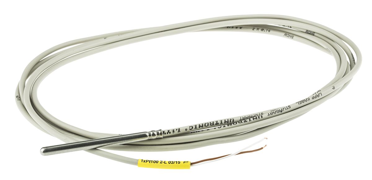 Electrotherm PT100 RTD Sensor, 4.5mm Dia, 60mm Long, Probe, F0.3 +70°C Max