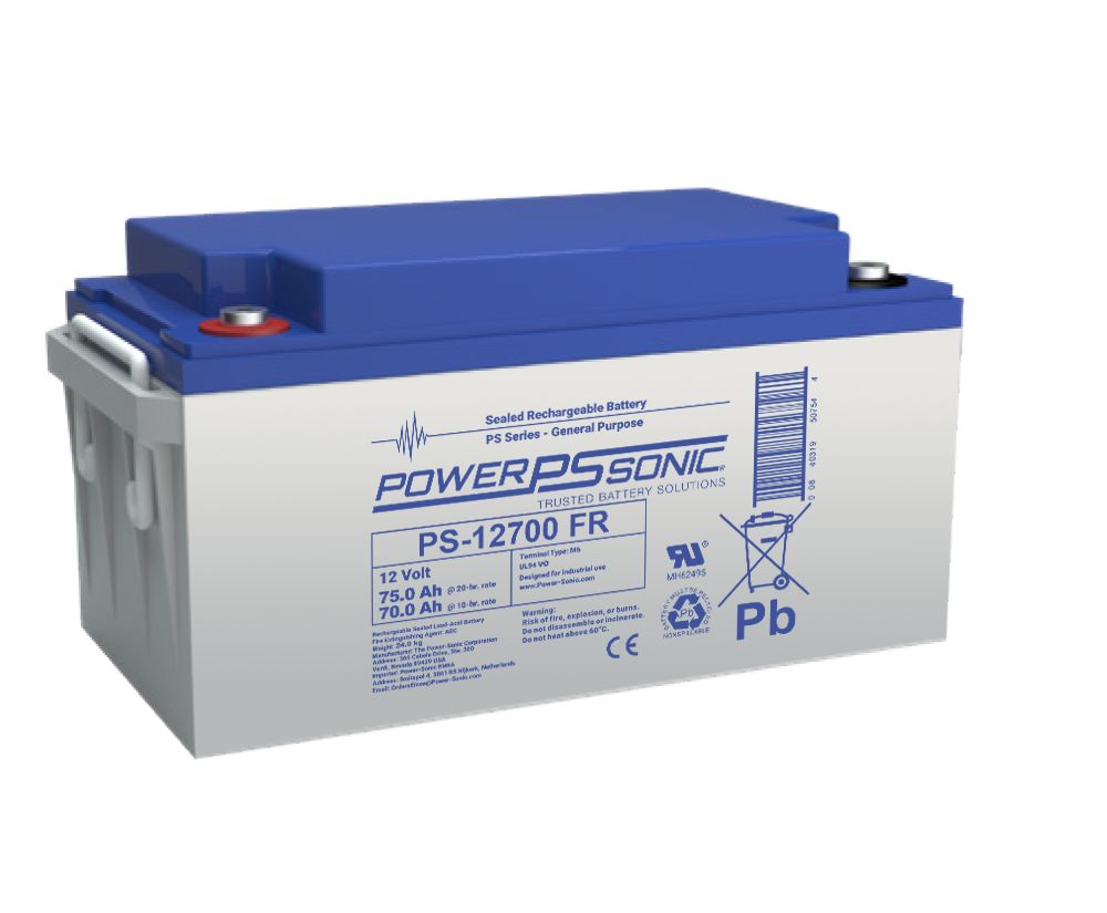 Power Sonic 12V M6 Sealed Lead Acid Battery, 75Ah