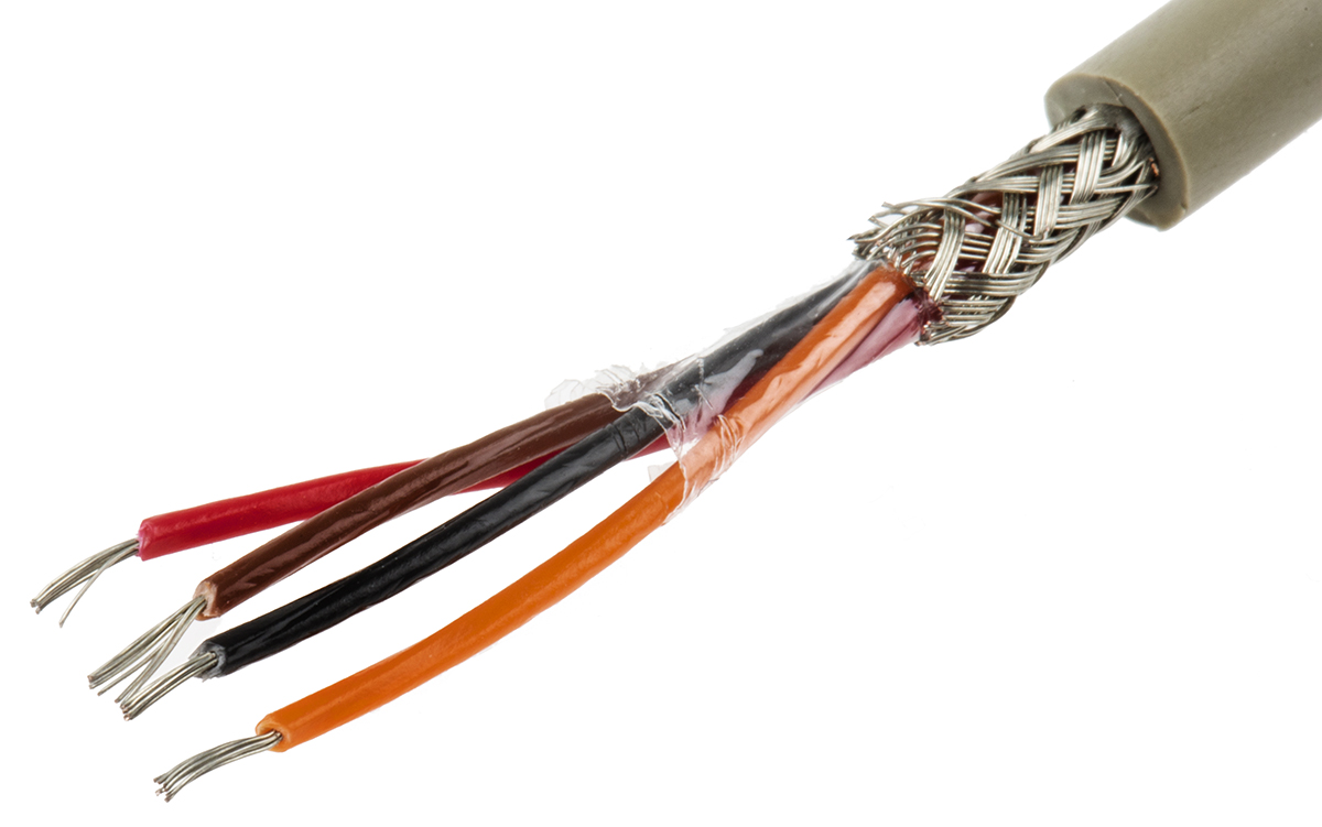 Alpha Wire ProTekt Series Data Cable, 4 Cores, 0.14 mm², Screened, 26 AWG, 50m, Screened Shield