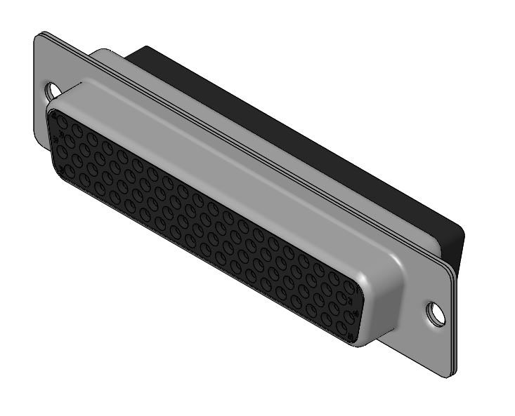 FCT from Molex 173113 78 Way Panel Mount D-sub Connector Socket, 2.08mm Pitch, with 4-40 Screw Locks