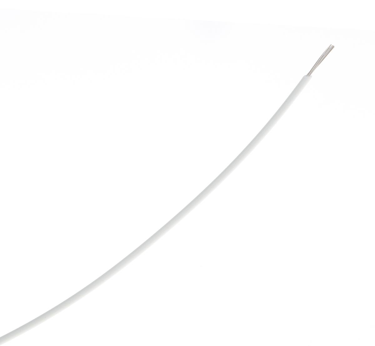 TE Connectivity M81044 Series White 0.33 mm² Hook Up Wire, 22 AWG, 19 / 34 AWG, 100m, Polyalkene Insulation,