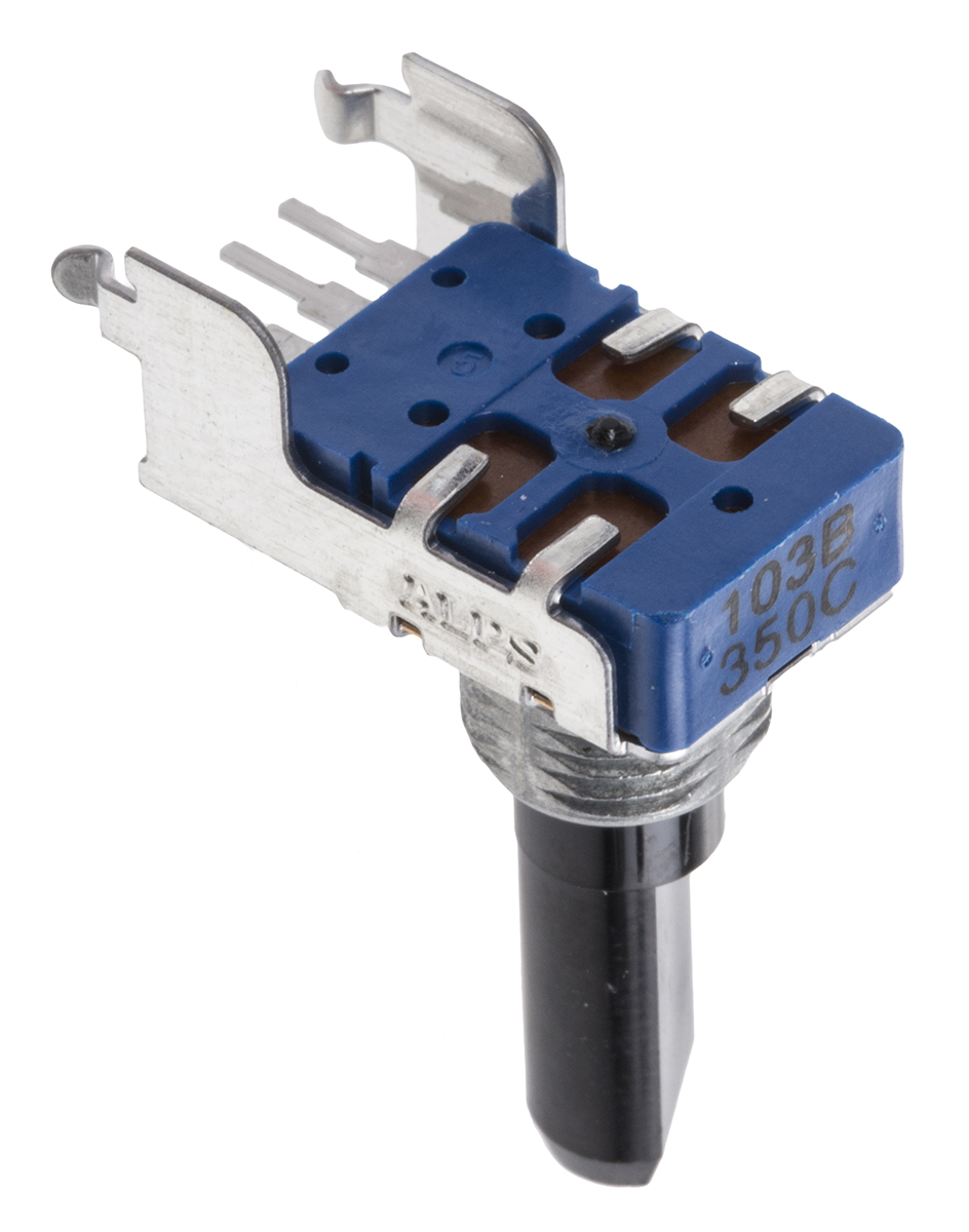 Alps Alpine RK11K 10kΩ Rotary Carbon Film Potentiometer, Panel Mount (Through Hole), RK11K1120A2B