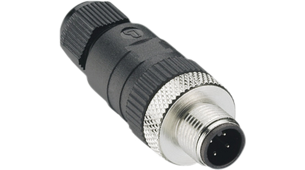 Lumberg Automation Circular Connector, 4 Contacts, Cable, M12 Connector, Plug, Male, IP67, RSCQ Series
