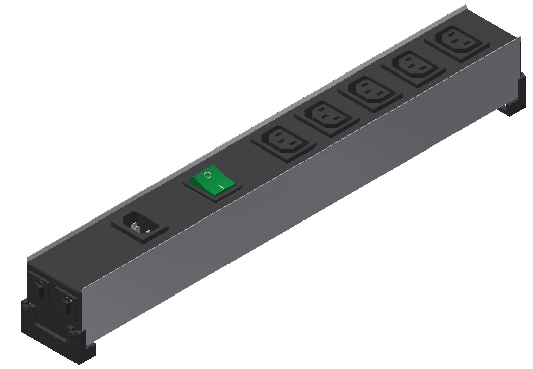 Hammond IEC C13 4 Gang Power Distribution Unit, 10A, 100 → 240 V ac