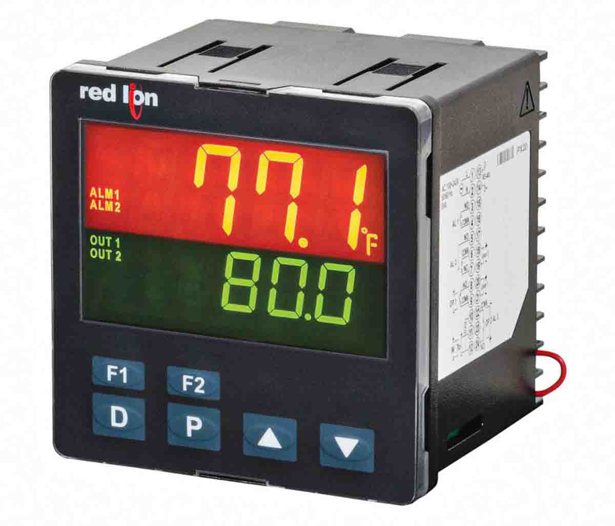 Red Lion PXU Panel Mount PID Temperature Controller, 95.8 x 95.8mm 2 Input, 2 Output 4-20 mA, Relay, 24 V dc Supply