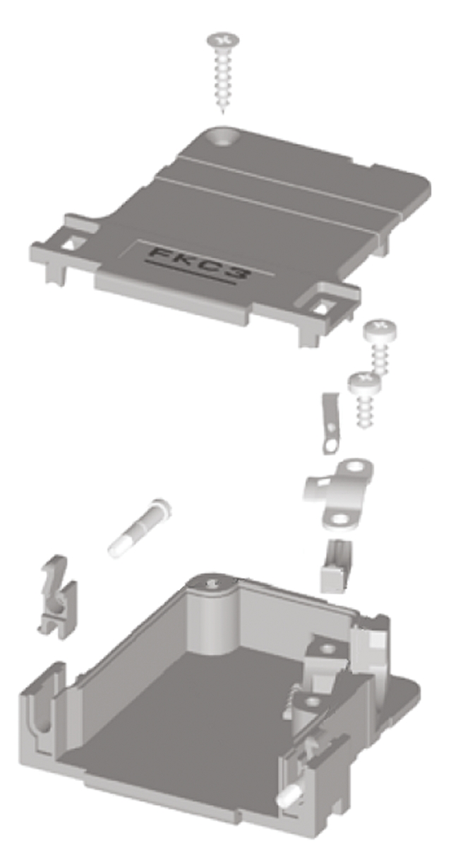 FCT from Molex FKC Series ABS Angled D Sub Backshell, 25 Way, Strain Relief