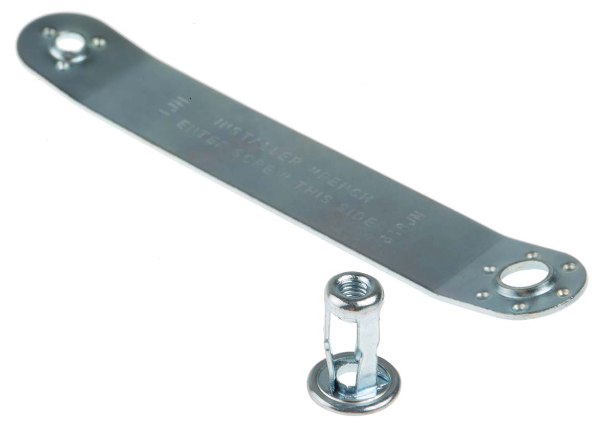 RS PRO Bright Zinc Plated, M4 Steel Threaded Insert, 11.89mm diameter 8.38mm Depth 16.59mm