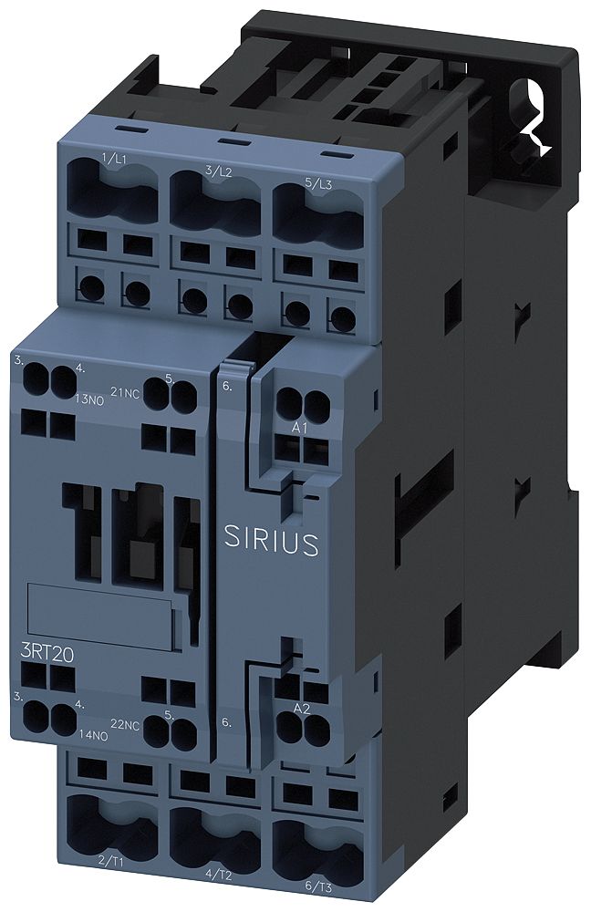 Siemens SIRIUS 3RT Size S0, 3RT2 Contactor, 24 V ac Coil, 3-Pole, 32 A, 15 kW, 1NC + 1NO