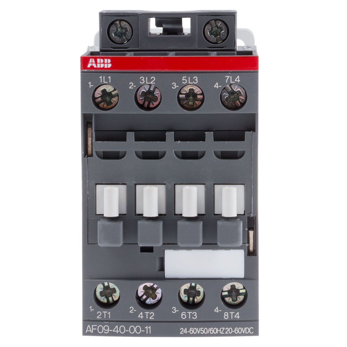 ABB AF09 Contactor, 24 V Coil, 4-Pole, 25 A, 4 kW 60 V, 4 NO, 690V