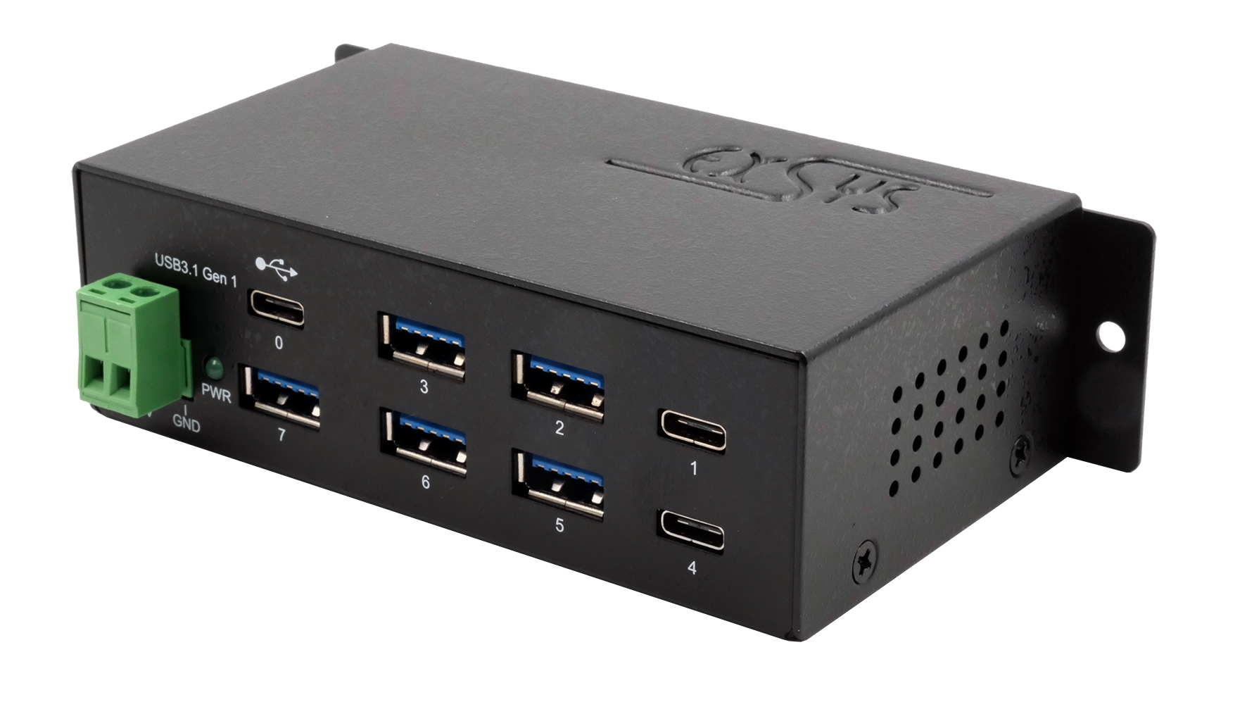 Exsys 7 Port USB 3.2 USB A, USB C  Hub, USB Bus Powered, 132 x 32 x 65mm