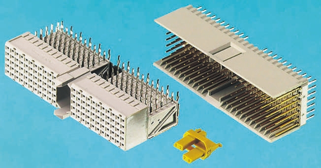 TE Connectivity, Z-PACK HM 2mm Pitch Hard Metric Type B Backplane Connector, Male, Straight, 22 Column, 7 Row, 154 Way
