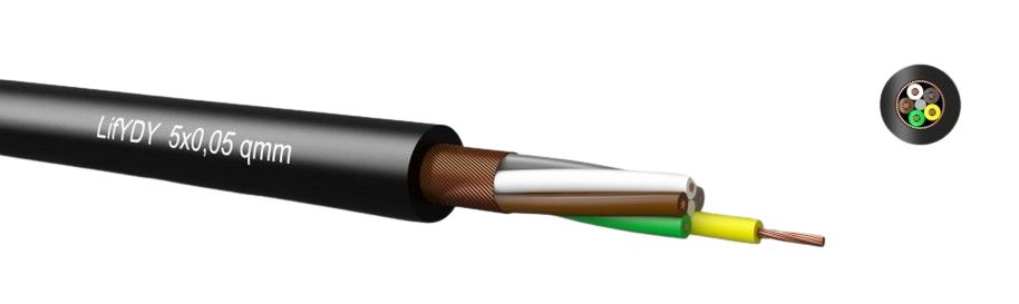 Kabeltronik 3412 Series Multicore Industrial Cable, 12 Cores, 0.05 mm², 30 AWG, 100m, Shielded Shield, Multicore Cable