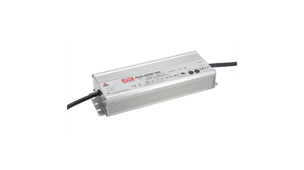 MEAN WELL LED Driver, 27 → 54V Output, 320W Output, 5.95A Output, Constant Current / Constant Voltage