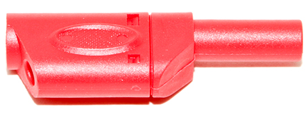 Mueller Electric Red Male Banana Plug, 4 mm Connector, Solder Termination, 20A, 1000V, Nickel Plating