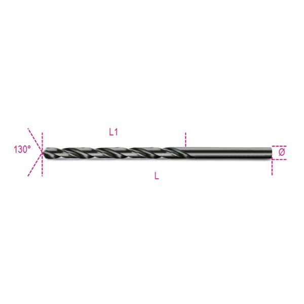 BETA 412 Long Series HSS Twist Drill Bit for Metal, 9mm Diameter, 175 mm Overall