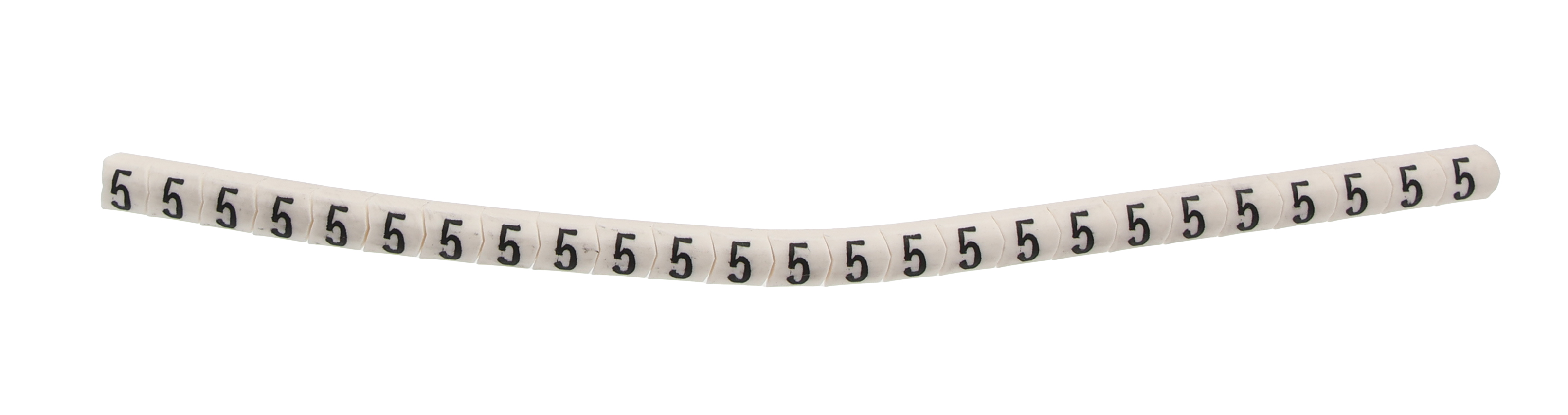 HellermannTyton Helagrip Slide On Cable Markers, Black on White, Pre-printed "5", 1 → 3mm Cable, 901-10531