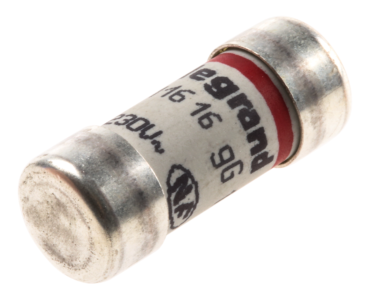 Legrand 16A F Ceramic Cartridge Fuse, 10 x 25mm
