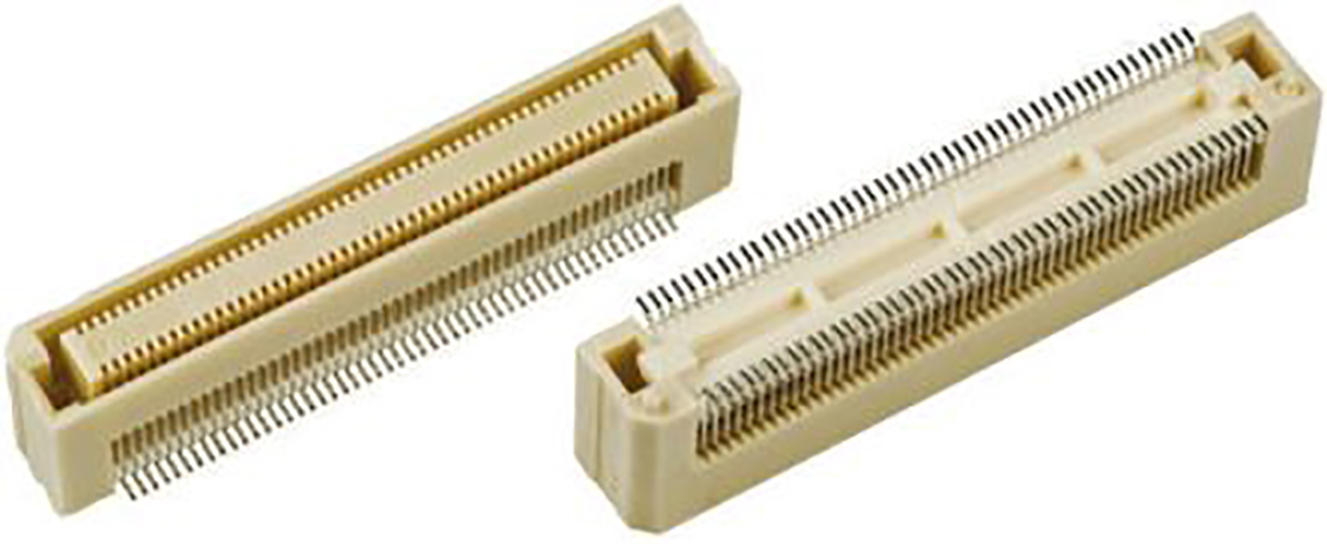 Hirose FunctionMAX FX8C Series Straight Surface Mount PCB Socket, 60-Contact, 2-Row, 0.6mm Pitch, Solder Termination