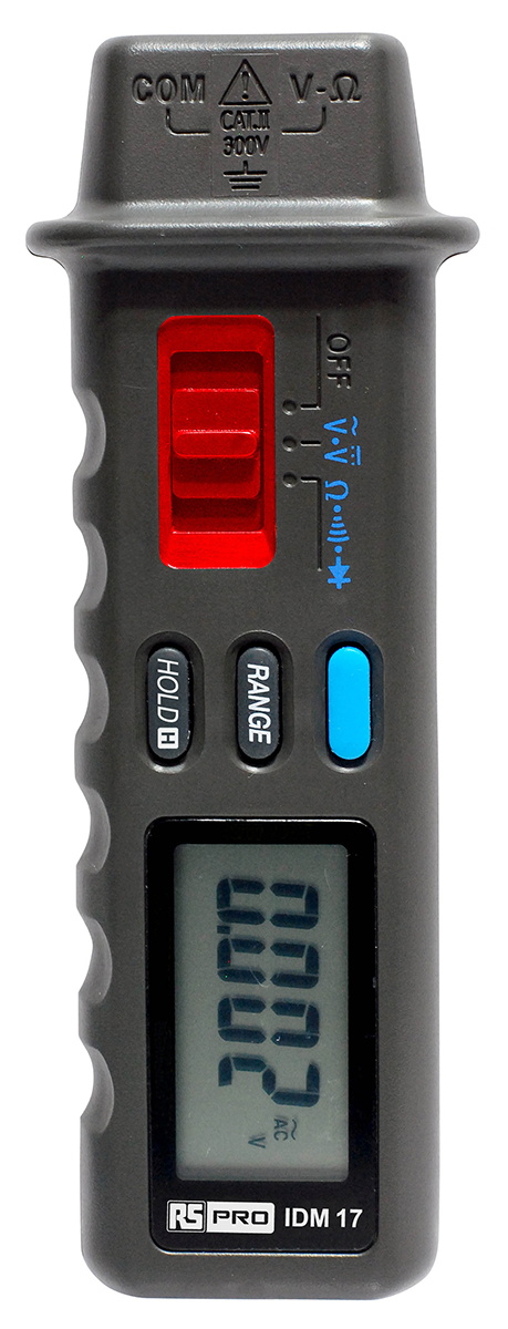 RS PRO IDM17 Handheld Digital Multimeter, 100A ac Max, 600V ac Max - UKAS Calibrated