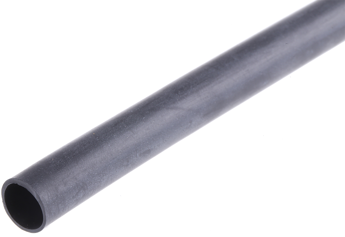 TE Connectivity Halogen Free Heat Shrink Tubing, Black 7.6mm Sleeve Dia. x 1.2m Length 3:1 Ratio, XFFR Series