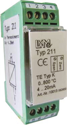 LKMelectronic LKM 211 Temperature Transmitter TC Type K Input, 10 → 35 V