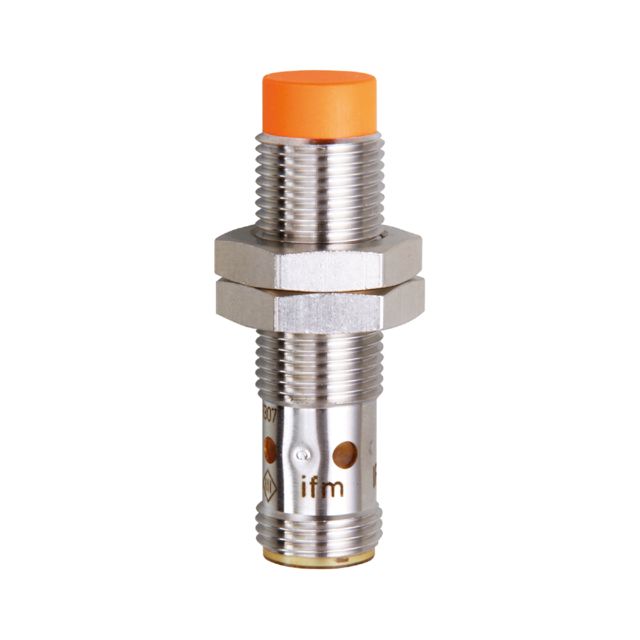 ifm electronic Inductive Threaded Barrel Proximity Sensor, M12, 7 mm Detection, PNP NO, 10 → 30 V dc