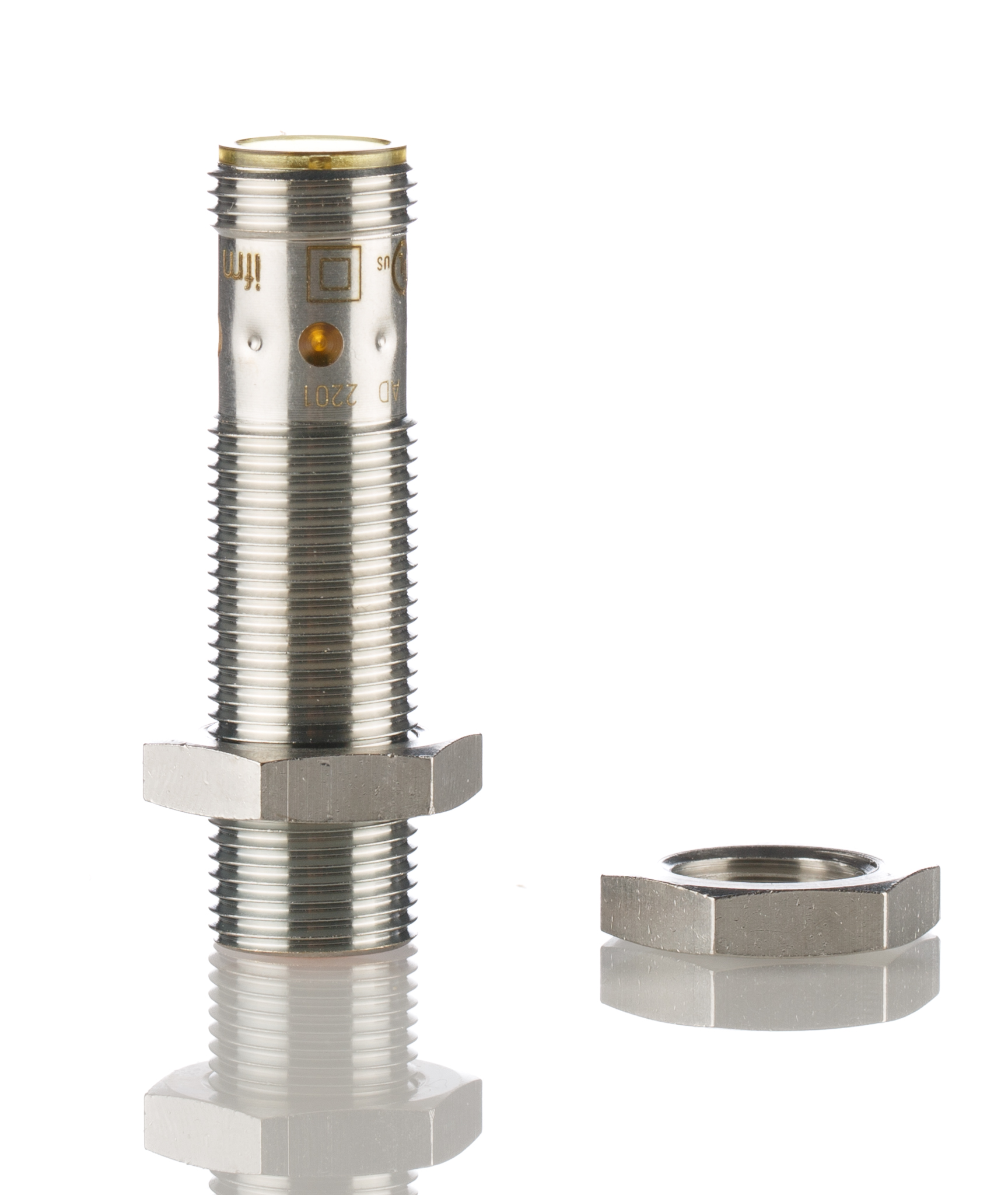 ifm electronic Inductive Threaded Barrel Proximity Sensor, M12, 4 mm Detection, PNP NO, 10 → 36 V dc