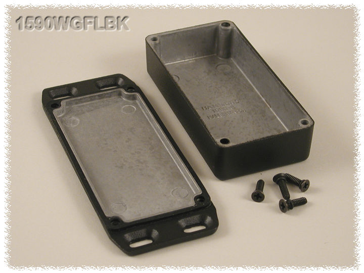 Hammond 1590 Series Die Cast Aluminium Enclosure, IP65, Flanged, 100 x 50 x 25mm