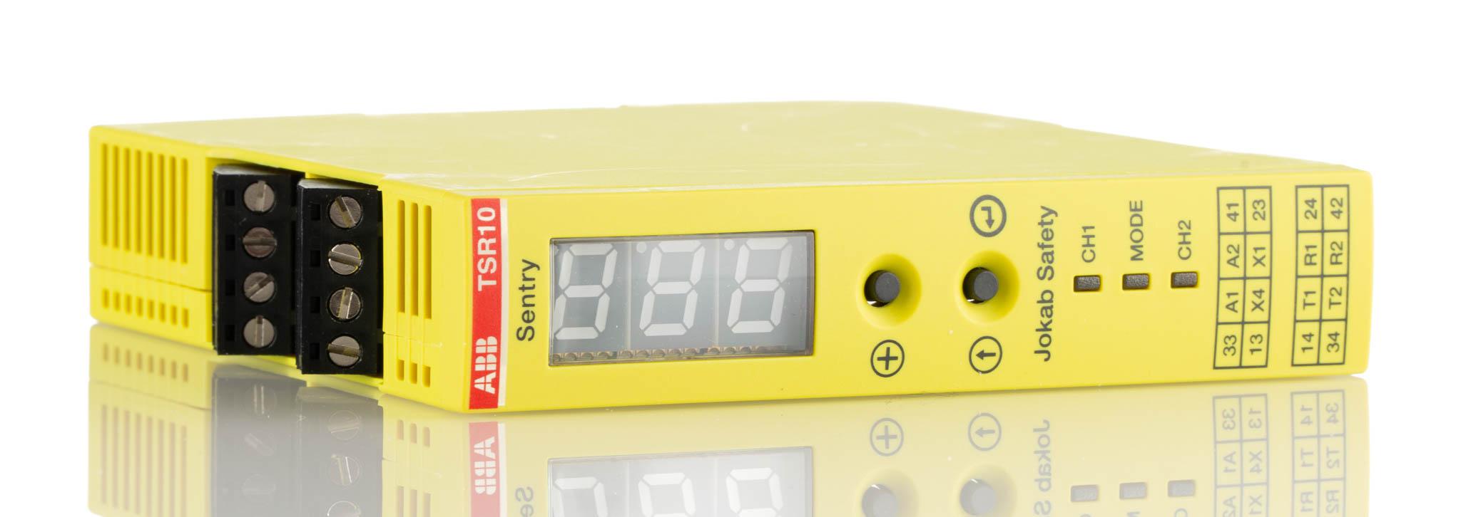 ABB Jokab Sentry TSR10 3 Auxiliary Contacts Safety Relay 24V dc, Dual-Channel 4 Safety Contacts