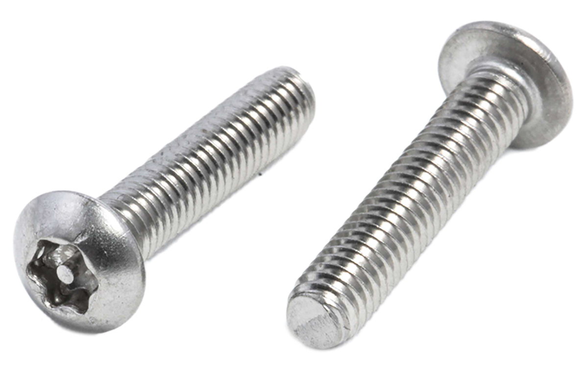 RS PRO Plain Button Stainless Steel Tamper Proof Security Screw, M4 x 20mm