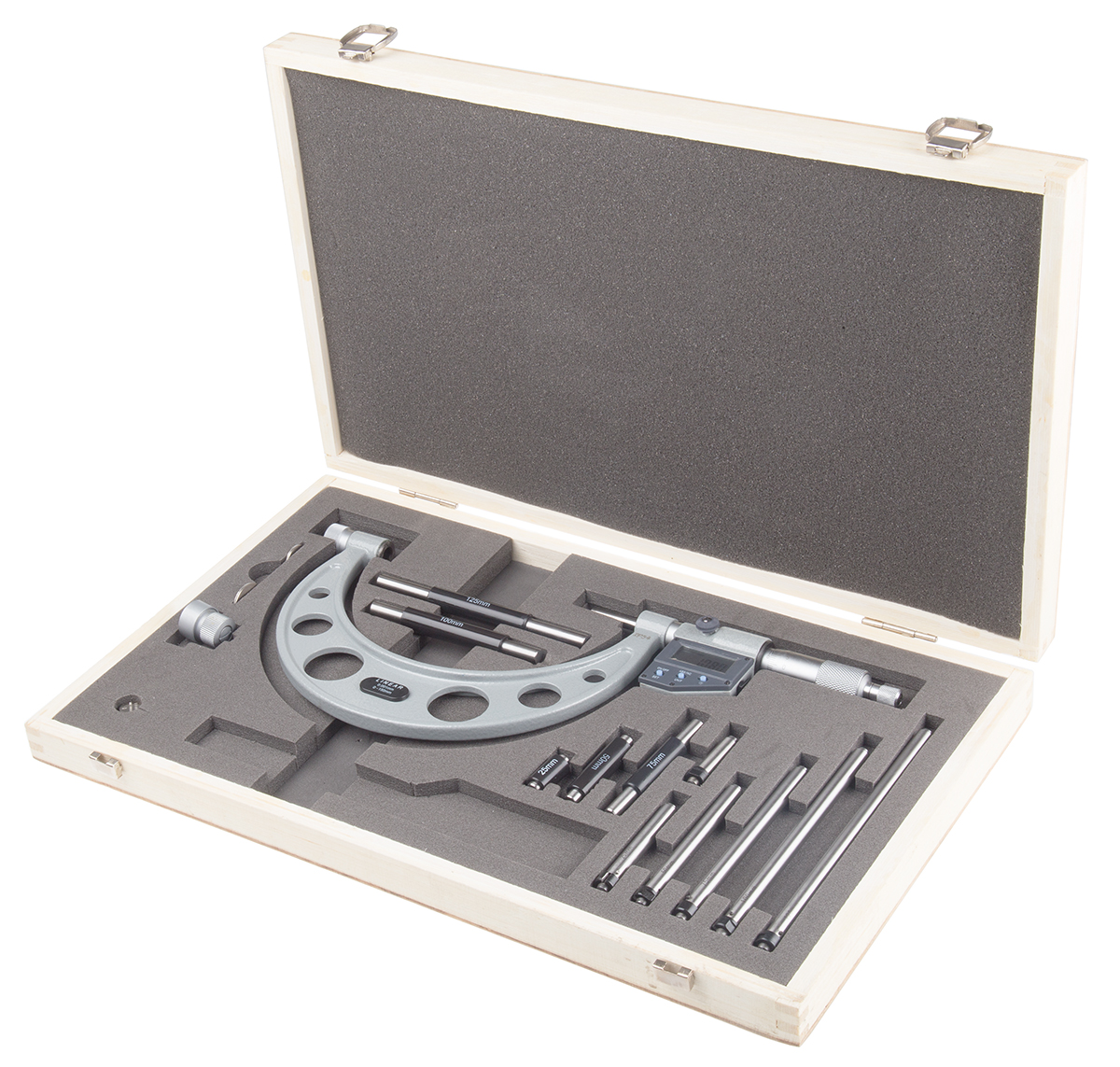 RS PRO Interchangeable Micrometer, Range 0 mm →158 mm, With UKAS Calibration