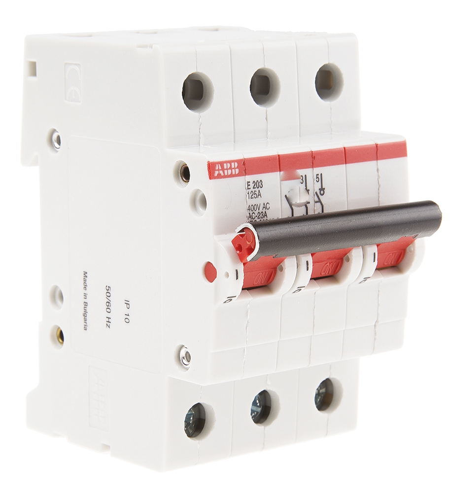 ABB, Pro M MCCB 3P 125A, Breaking Capacity 6 kA, DIN Rail Mount