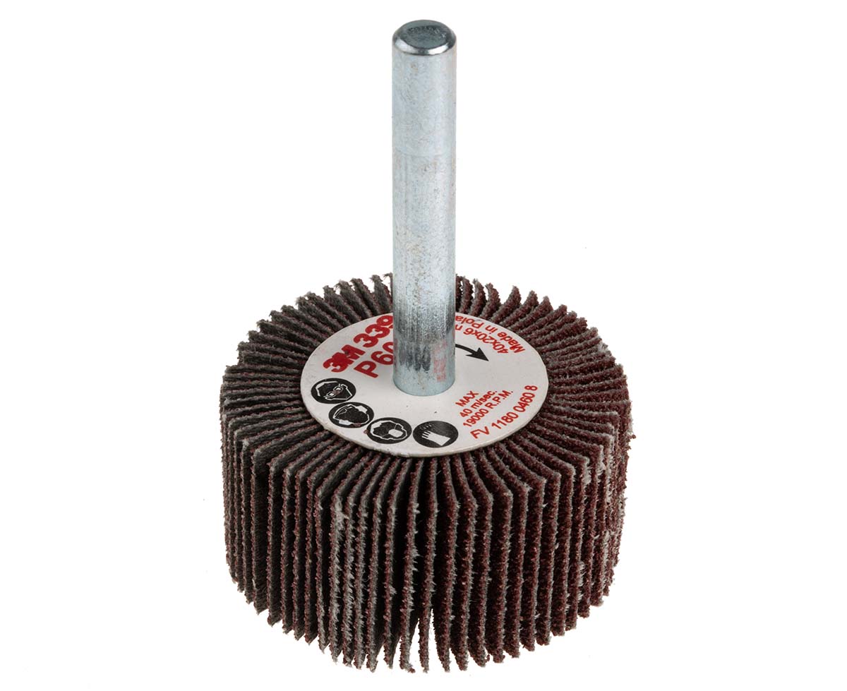 3M Aluminium Oxide Flap Wheel, 40mm Diameter, P60 Grit