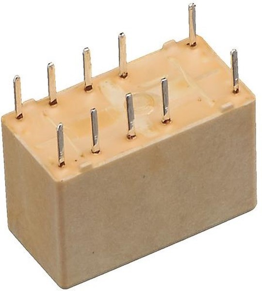 TE Connectivity PCB Mount Latching Signal Relay, 5V dc Coil, 2A Switching Current, DPDT