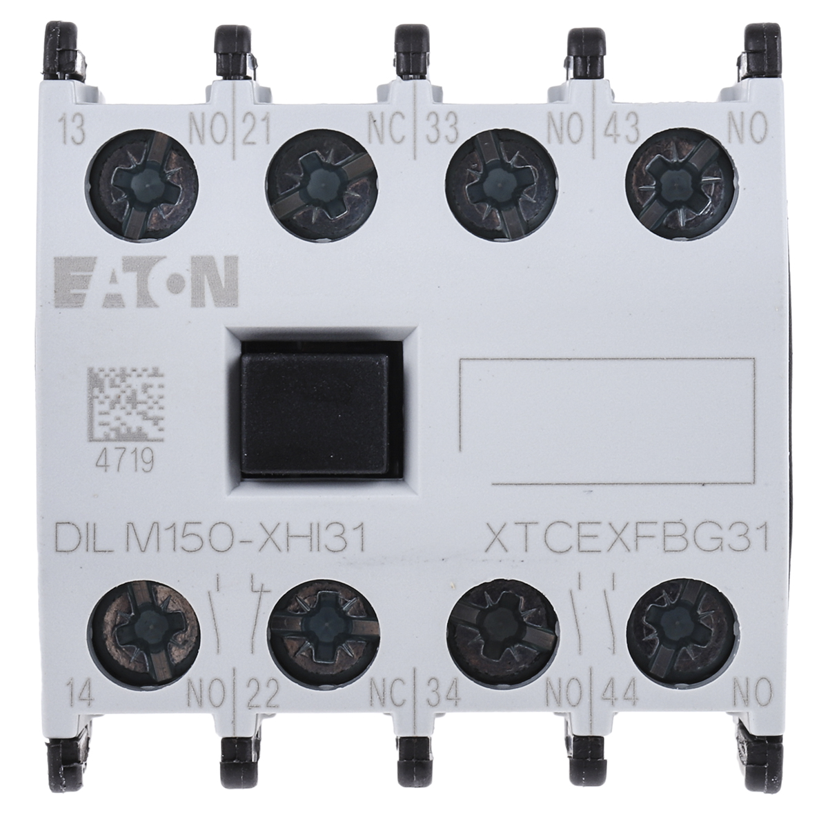 Eaton Auxiliary Contact, 4 Contact, 1NC + 3NO, Front Mount