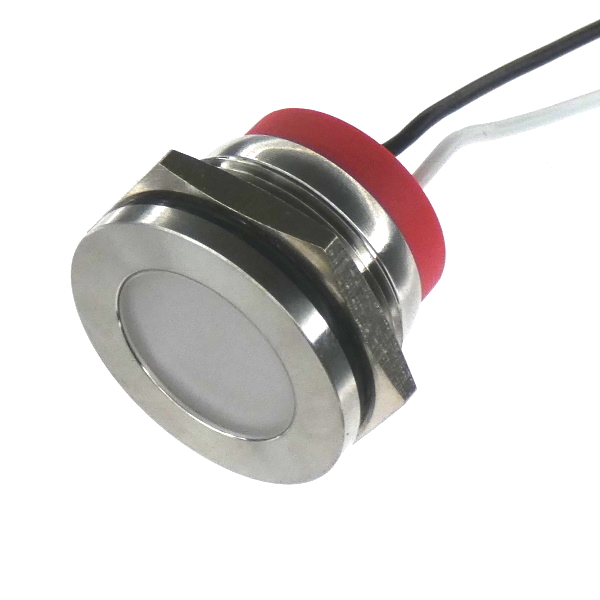 CML Innovative Technologies PL22SL Series White Panel LED, 110V, 22mm Mounting Hole Size, Lead Wires Termination, IP67