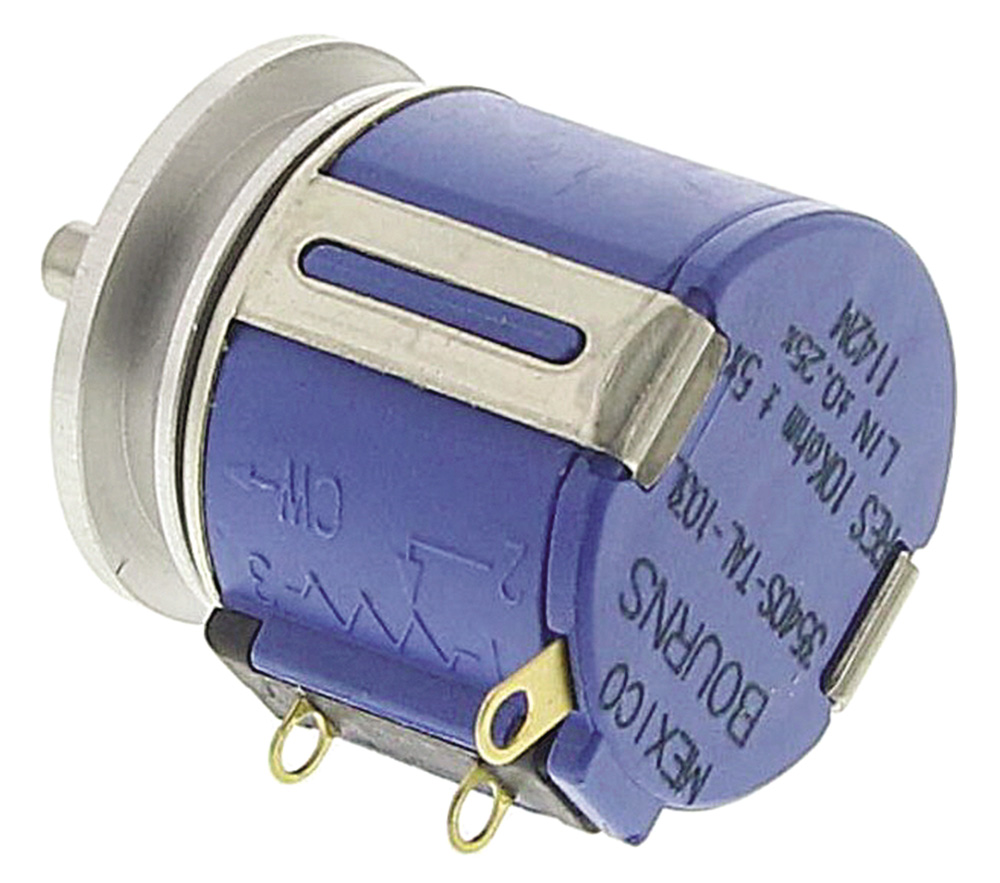 Bourns 3540 10kΩ Rotary Potentiometer 10-Turns 1-Gang Bushing Mount, 3540S-TAL-103L