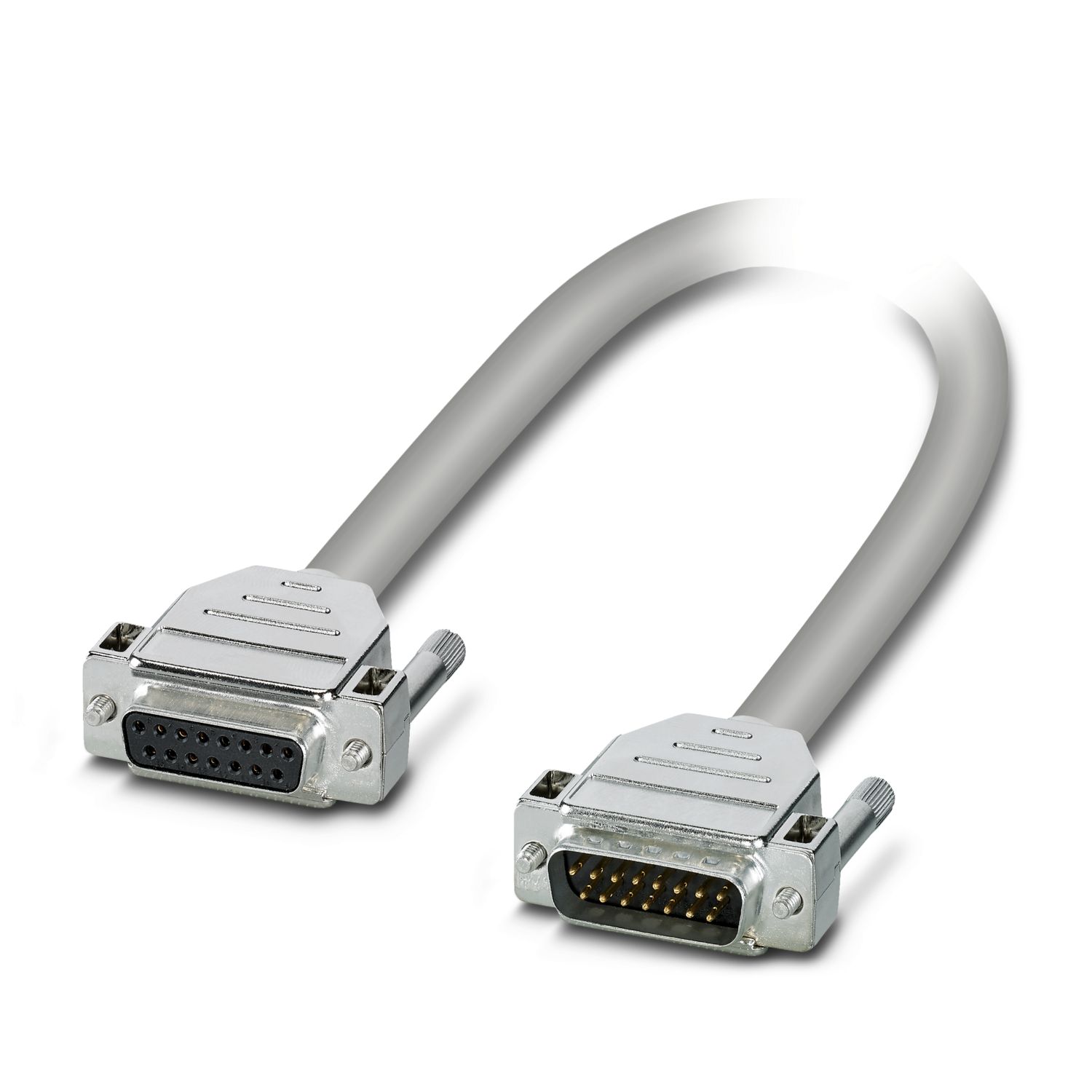 Phoenix Contact Female 15 Pin D-sub to Male 15 Pin D-sub Serial Cable, 2m